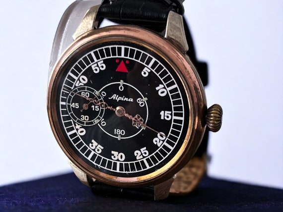 Alpina Pocket Converted Watch Swiss Antique Rare … - image 6