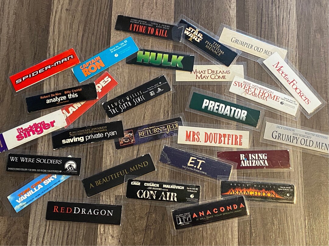 Mini VHS Bookmarks Movie Bookmark Movie Gifts Book Gifts Etsy