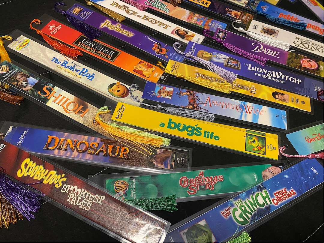 VHS Bookmarks Movie Bookmark Movie Gifts Book Gifts Etsy