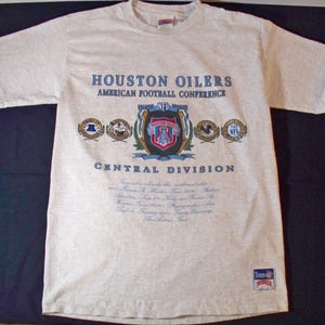 Houston Oilers American Football Conference T-shirt with Embroidered Patch