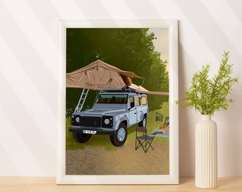 Ilustración de coche personalizada a partir de una foto: Regalo para amantes de los coches, regalos para hombres (digital)