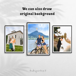Personalized Family Portrait From Photo, Cartoon Portrait, Gift For Family, Faceless Portrait, Custom Portrait, Personalized Gift For Him 画像 5