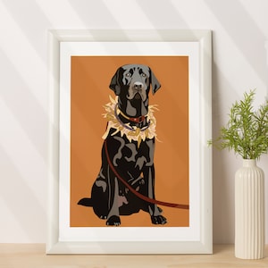 Personalized Pet Portrait, Custom Pet Memorial, Custom Dog Painting, Cartoon Dog / Cat Portrait, Gift For Pet Lovers
