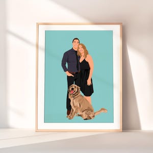Custom Faceless Portrait, Family Illustration, Personalized Gift for Family, Mom Gift, Cartoon Drawing, Gift for Her, Loved One Portrait