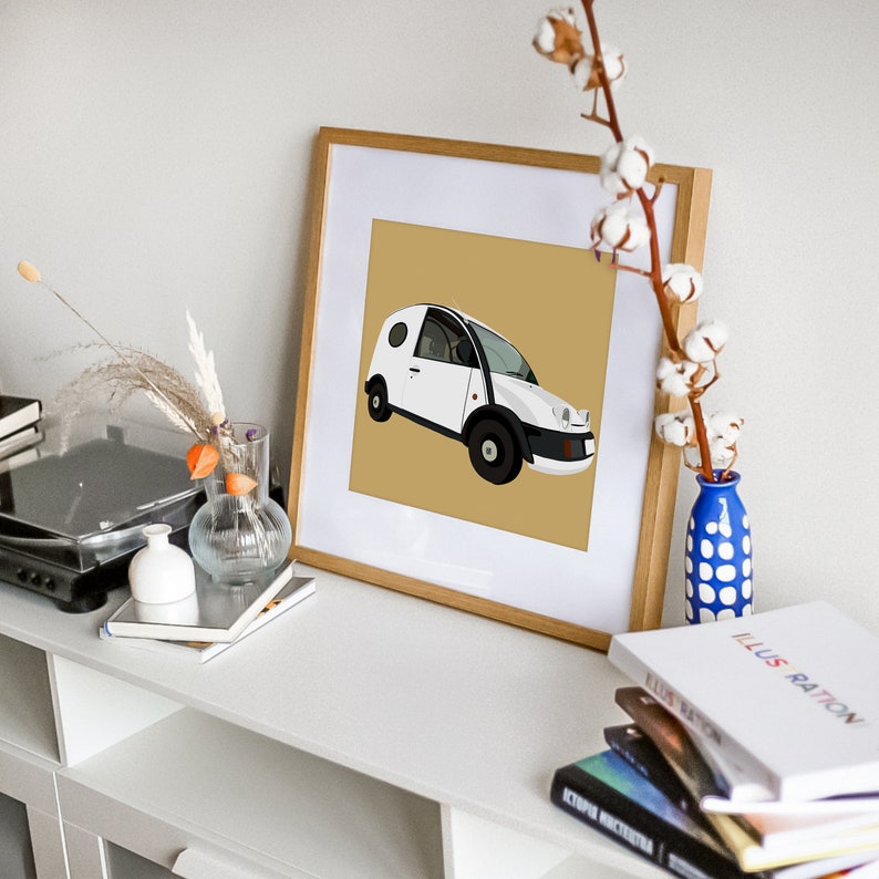 Dessin de voiture personnalisé à partir d'une photo, cadeau pour les amateurs de voitures, illustration personnalisée, cadeau pour lui, illustration numérique de voiture, cadeau voiture neuve, portrait de voiture image 6