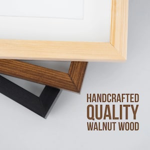 Add-On Framing or Print for Portraits - Handcrafted Walnut Wood Frame image 2