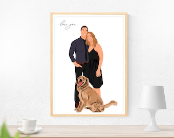 Faceless Portrait Custom, Personalized Portrait From Photo, Custom Portrait Profile Picture, Faceless Portrait Print, Couples Gift