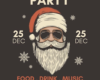 Christmas Party Editable Invitation, Party Evite, Text Invitation, Christmas, Electronic Invite, Digital Invitation, Holiday Party, Santa