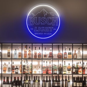 Custom Busch Light Beer Neon Sign,Busch Beer Neon Sign,Beer Bar Club Neon Sign Beer Sign,Home Bar Wall Light,Gifts for Dad,Man Cave Gifts
