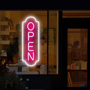 Open Neon Sign We are Open Business Logo, Handmade Open Wall Decor, Welcome Sign for Shop Decor, Modern Open Bar Neon Light Opening Gifts
