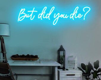 Maar ben je gestorven neonreclame, aangepaste neonreclame sportschool decor, quote neonlicht, motiverende neonlicht bord, kantoor sportschool muur decor kunst aan de muur
