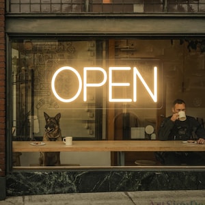 OPEN Neon Sign for Business Store Modern Open Sign,Open Led Sign For Window, Open Sign For Business Bar Club Store, Opening Gifts