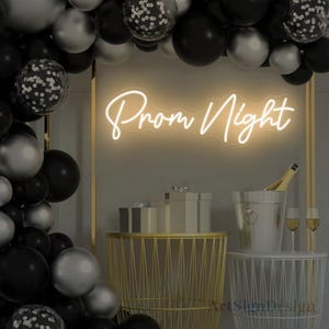OvoNinn Prom Neon Sign For Wall Decor Prom Decorations 2025 Neon Light Sign LED Light Up Signs For Pub Graduation Prom Party Backdrop Decor