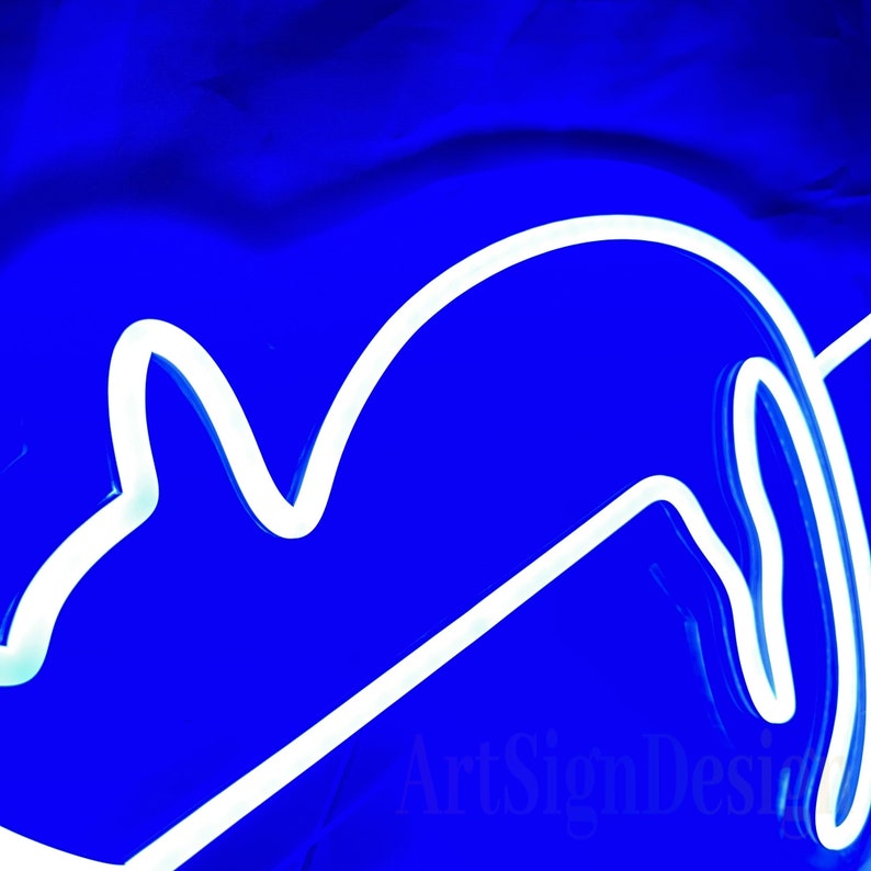 Cat Neon Sign Art Decor, Cute Cat Decor, Cat Wall Neon Decor, Kid Room