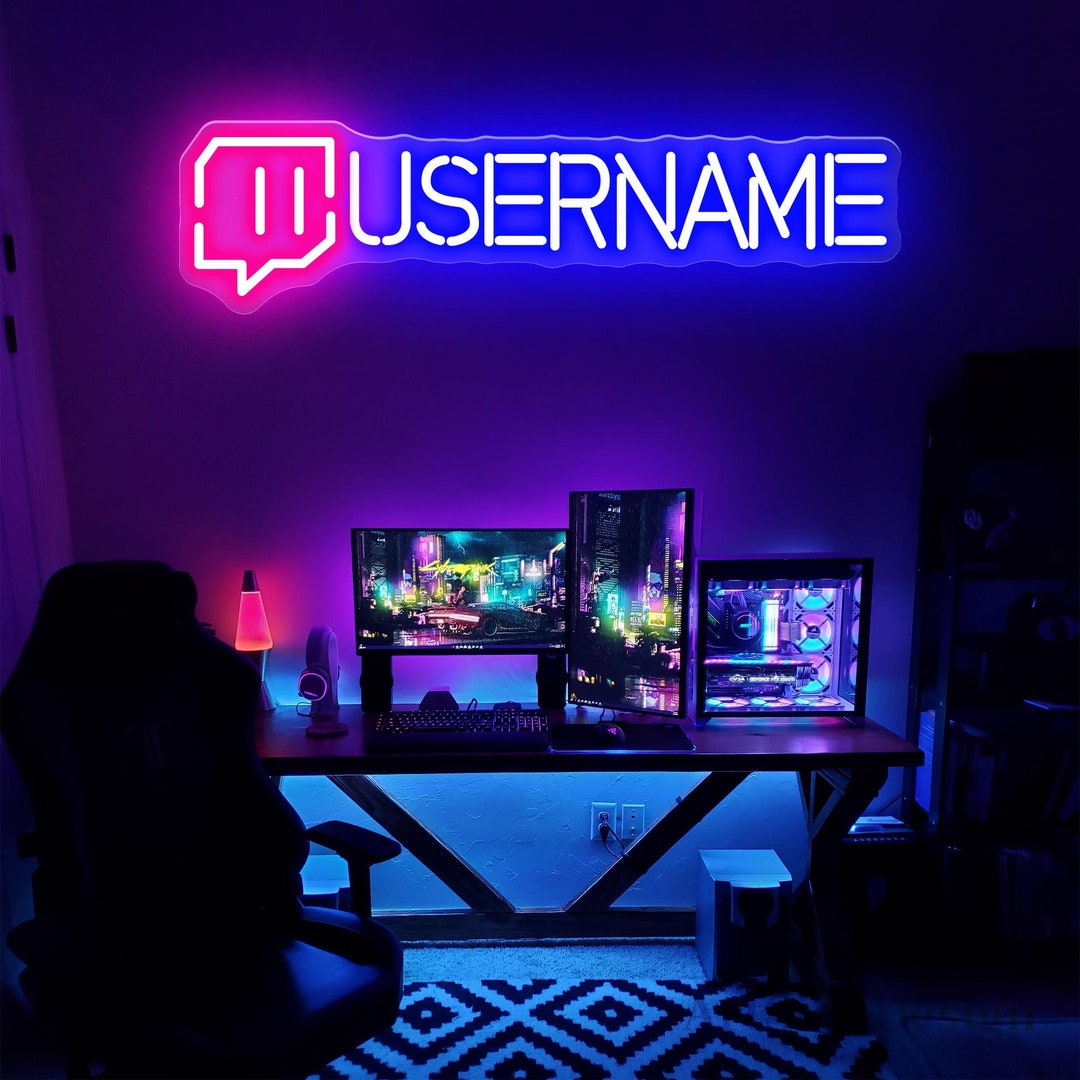 Custom Gamer Neon Sign , Gamer Tag Neon Sign, Game Room Neon Decor ...