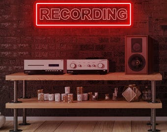 Custom Recording LED Neon Sign: DJ Room Decor,Recording studio sign, Recording led sign, Music studio sign, On air Recording lamp Sign