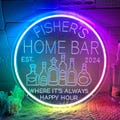 Custom RGB Bar Neon Sign, Rainbow Custom Bar Sign, Engraved Bar Sign, Whiskey Cocktail Bar Sign,Beer Sign decor, Christmas Gifts product logo