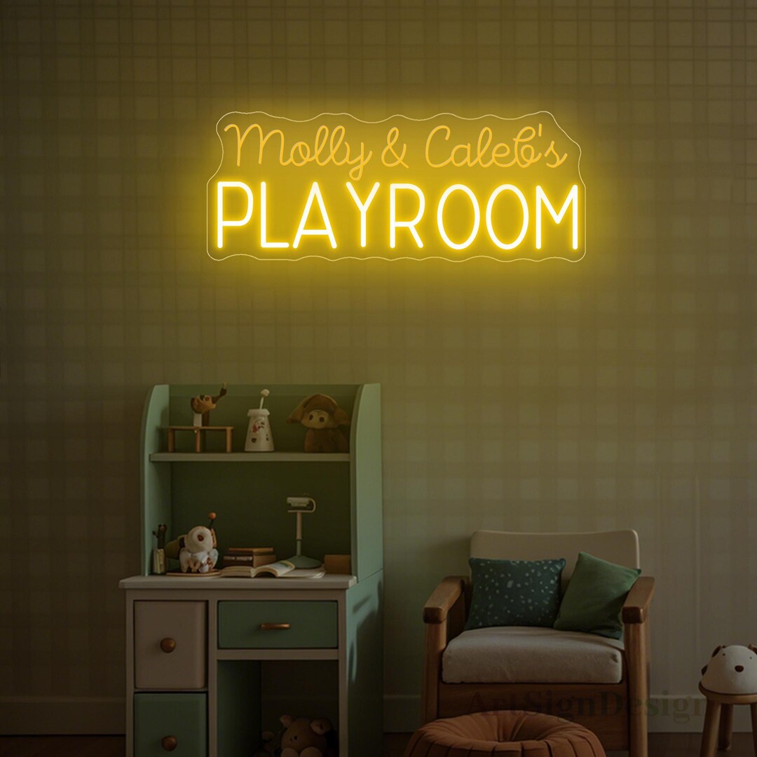 Custom Playroom Names Neon Sign, Kid's Room Neon Sign Home Decor ...