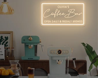 Custom Coffee Bar Sign |Custom Coffee Decor |Coffee shop sign| Coffee Lover Gift | Coffee Sign | kitchen Gift |Coffee Gifts| kaffee geschenk