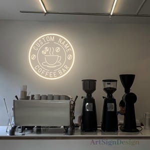 Custom Coffee Bar Sign for Kitchen |Custom Coffee Decor |Carved Neon Sign| Coffee Lover Gift | Cafe Shop Bar Sign|Thanksgiving gifts Style 5