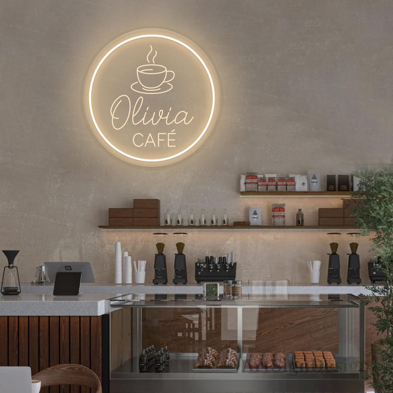 Custom Coffee Bar Sign for Kitchen |Custom Coffee Decor |Carved Neon Sign| Coffee Lover Gift | Cafe Shop Bar Sign|Thanksgiving gifts Style 7