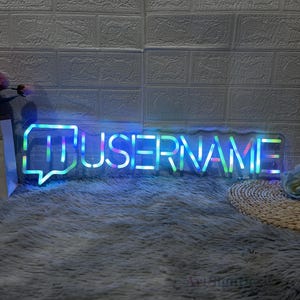 Letrero de neón de jugador personalizado RGB, neón de jugador personalizado arcoíris, neón de etiqueta de jugador RGB, decoración de sala de juegos, arte de pared de juegos, regalo para novio/papá