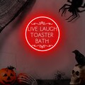 Live Laugh Toaster Bath Neon Sign, Gothic Bathroom Decor,Tropical Gothic Decor, Dark Humor Light, Quirky Bathroom Decor, Quirky Welcome Sign product logo