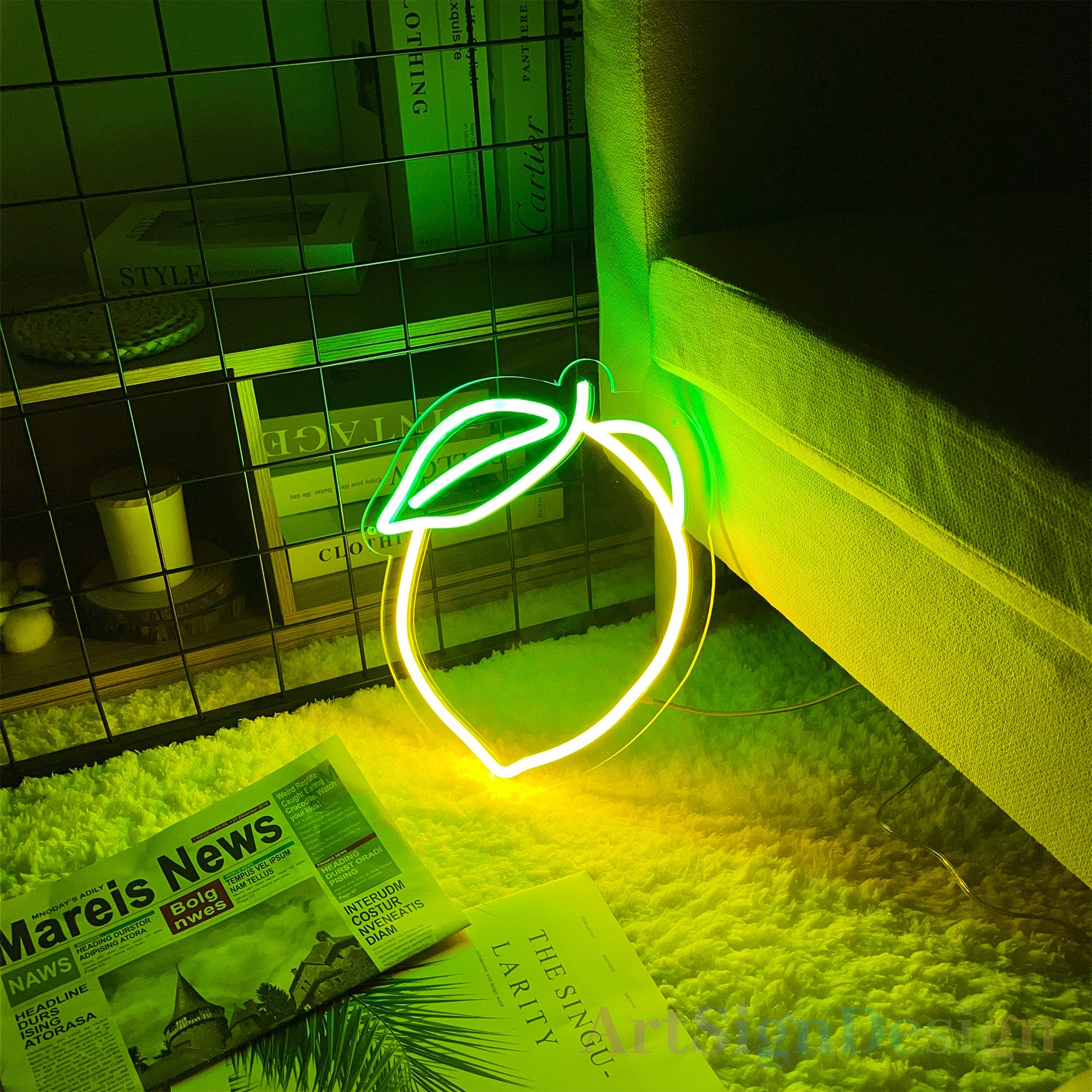 Lemon Sign, Lemon Led Sign, Wall Decor, Lemon Neon Sign, Custom Neon ...