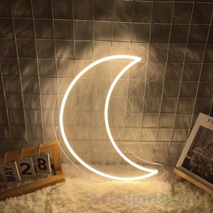Mond Decor Neonlicht, Mond Neon Wanddekor, Kinderzimmer Dekor, Mond Neonlicht, Geburtstagsgeschenke, Kinderzimmer Led Licht, Ramadan Schild Geschenke