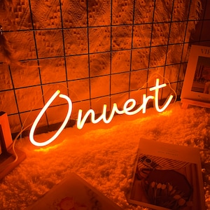 Ouvert Neon Sign LED OPEN Neon Sign for Business, Store Welcome Open Sign Shop Open Sign, Office Open Sign, Open Wall Art Business Sign