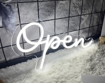 Open Neon Sign, Neon OPEN Sign Business Logo, Wall Light Hanging Decoration, LED Sign For Restaurant Bar Shop Store, Open Sign Light