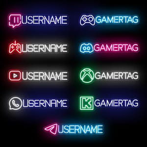 Placa de neon personalizada para gamer, placa de neon para gamer tag, decoração de neon para sala de jogos, arte de parede para jogos, luz de led para gamer, presente para namorado, presente para dia dos pais