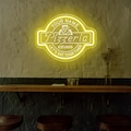 Pizza Shop Custom Name Neon Sign, Restaurant Fast Food Sign, Pizza Party Sign, Kitchen or Dinning room Wall Decor, Pizza Lover Gift product logo