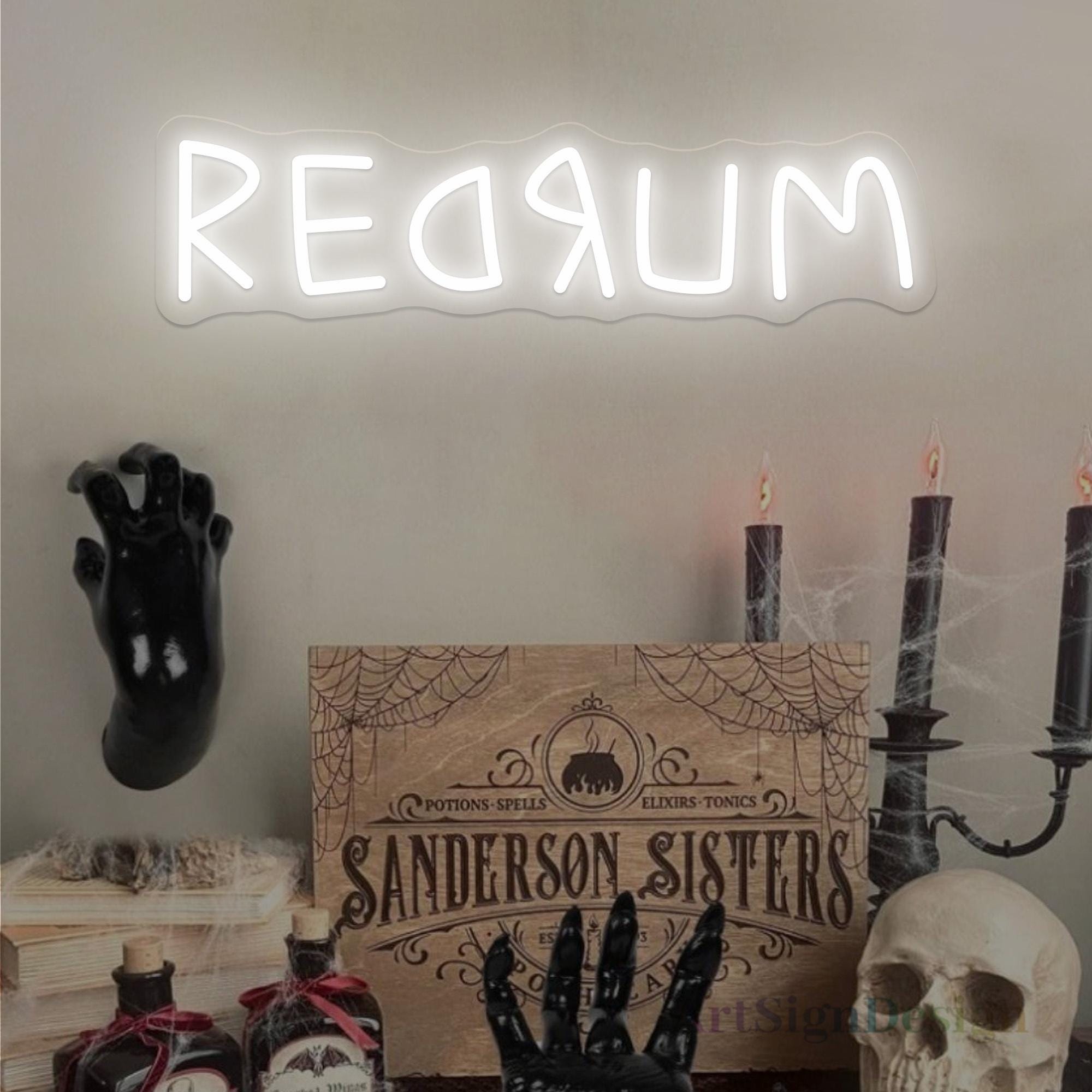 REDRUM Neon Sign,Horror Neon Sign,Spooky Neon Sign,Horror Wall Light,Creepy Room Decor,Scary Halloween Decor,Horror Movie Lover Gift REDRUM Neon Sign,Horror Neon Sign,Spooky Neon Sign,Horror Wall Light,Creepy Room Decor,Scary Halloween Decor,Horror Movie Lover Gift