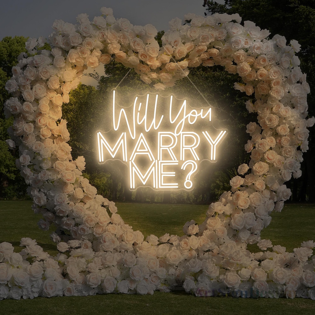 Engegment Led Sign Will You Marry Me Neon Sign Custom Wedding Neon Sign Engagement Led ...
