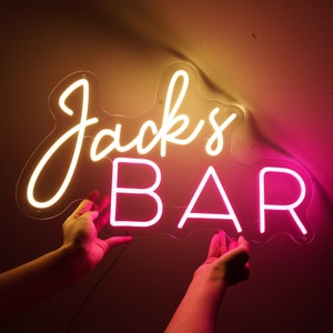 Custom Name Bar Sign, Custom Home Bar Neon, Bar Club Neon Sign, Bar wall Art Decor,Gifts for Dad,Gifts for boyfriend, Father&#39;s Day gift
