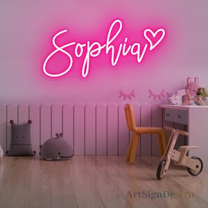 Letrero de neón con nombre personalizado, regalo para fiesta de cumpleaños de bebé, letrero para habitación de niño, letrero con nombre para decoración de pared del hogar, decoración de dormitorio, regalo para niño, regalo para graduado