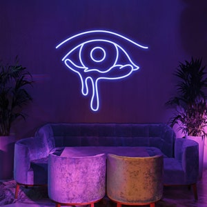 Evil Eye Neon Zeichen Wand Kunst Dekor, Eye Tear Neon Sign, Eye Neon Sign, Neon Sign Schlafzimmer, Party Neon, Neon Bar Sign, Neon Sign Wall Art