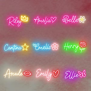 Custom Name Neon Sign, Neon Sign Bedroom, Teens Boys Room Decor Girls Nursery Sign, Gift for Kids, Dorm Wall Decor, Back to School Gifts