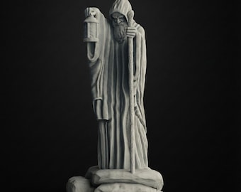 Led Zeppelin IV The Hermit Statuette | The Hermit Rock Classic Tarot Card | Music Album Decoration Collection 25 cm.