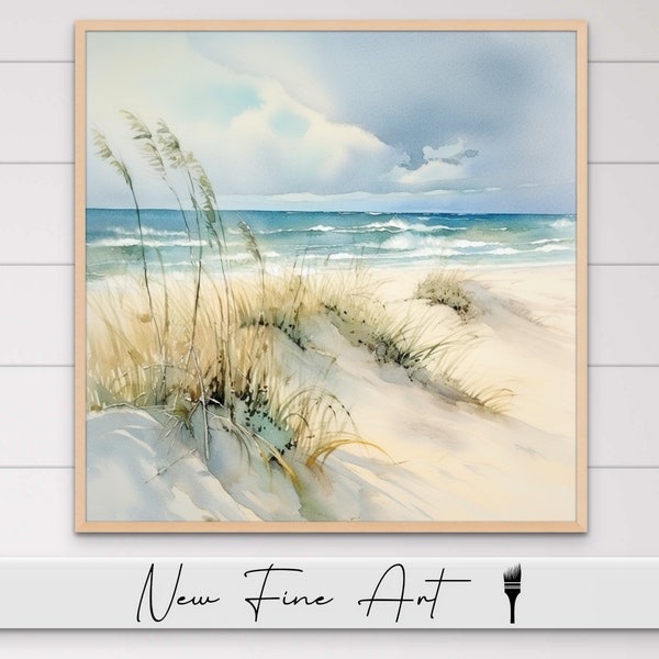 White Sand Dunes, Sea Oats, Florida Beach Wall Art, Summer Vacation, Coastal Farmhouse, Destin, 30A, Museum Quality Canvas or Art Print