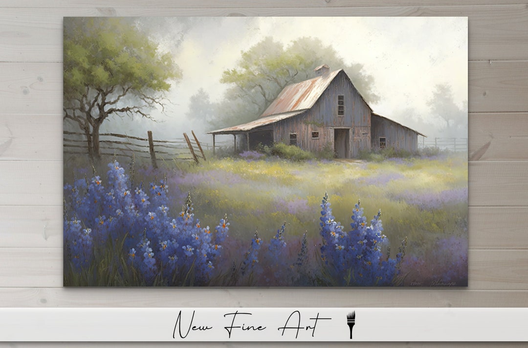 Texas Wall Art, Southwest, Hill Country, Flowers, Watercolor