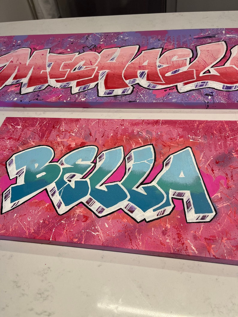 Custom Graffiti Wall Art Personalized Etsy