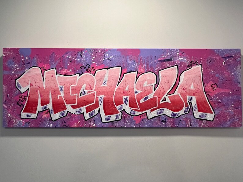 Custom Graffiti Wall Art Personalized Etsy