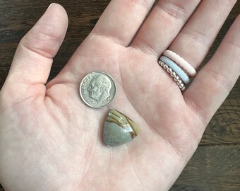 Solid landscape jasper cabochon