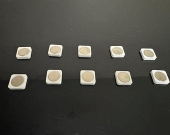 Laser Honeycomb Standoff support, 5mm Thick, 22mm Square, 18mm Magnet, Pack of 5 or 10. Use Under Media to Support Sagging While Cutting.