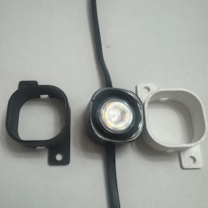Govee Permanent Outdoor Lights Pro (H706) Bracket, Inline Mount Holes, Pro models only, Printed in PETG, Black or White, Bracket Only