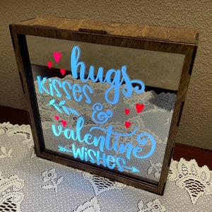 8&quot;x8&quot;x2.5&quot;, 3mm Wood, Lightbox, Shadow box, SVG File, Mirror Box, Removable, Replaceable, Holidays, LED Lights, Square, Plywood, Laser Cut