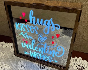 8"x8"x2.5", 3mm Wood, Lightbox, Shadow box, SVG File, Mirror Box, Removable, Replaceable, Holidays, LED Lights, Square, Plywood, Laser Cut