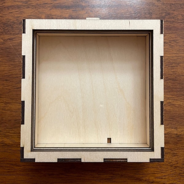 115mm X 115mm, 3mm Wood, Lightbox, Shadow box, SVG File, Mirror Box, Removable, Replaceable, Holidays, LED Lights, Plywood, Laser Cut